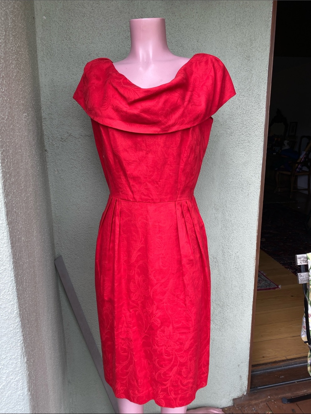 Liz Claiborne Bold Red Midi Sheath Dress